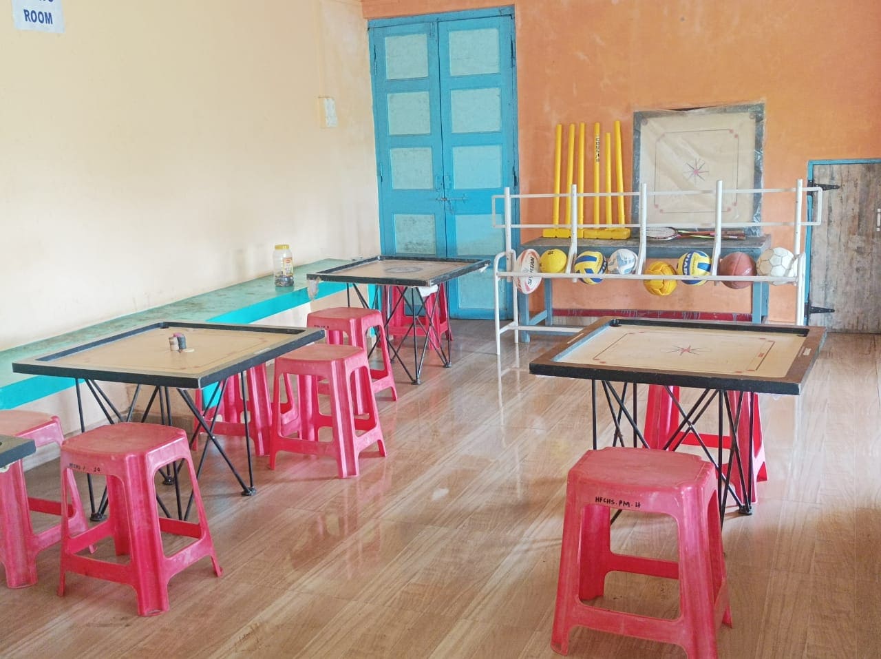 Indoor sports room at Holy Family Convent High School
